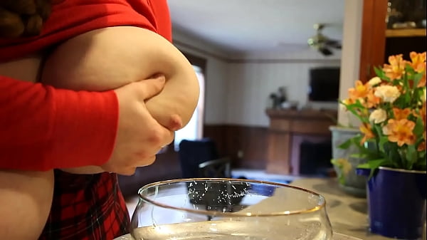 Boobs Milking With Making Chapati